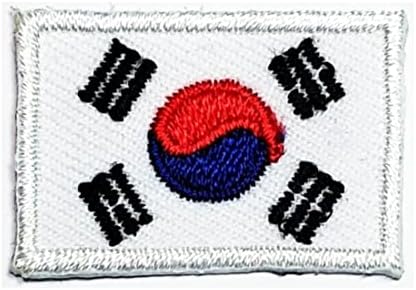Kleenplus 2 бр., 0,6X1,1 инча. Мини Нашивка с Флага на Южна Корея, Емблемата на Флага на Страната, Униформи, Sew-Железни Ивици, Модни Аксесоари, Занаяти, Апликация За Шиене на Ко?