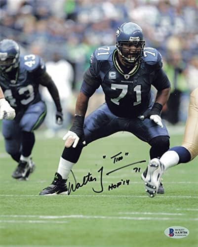 Уолтър Джоунс Подписа / Написа HOF 14 Top100 8x10 Снимка Seattle Seahawks (AA38784) - Снимки на НФЛ с автограф
