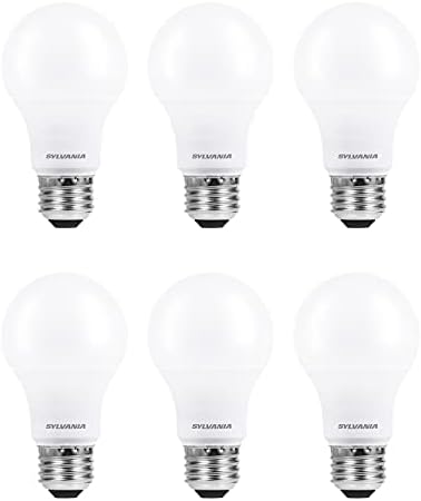 Led лампа Sylvania ECO - 6 бр. (40884) и светодиодна лампа, еквивалент на 60 W A19, ефективна мощност 8,5 W,