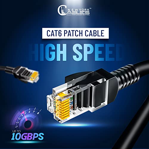 Кабел за свързване NewYork Cables Cat6 25 метра от чист гол, Мед (20 Фута, опаковка по 1 парче, синьо)