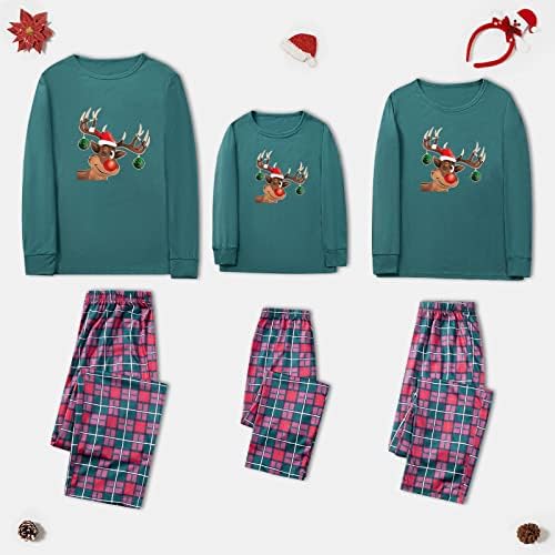 Същите Пижамные Панталони за семейството, Еднакви Комплекти Семейни Пижам, Коледен Семеен Коледен Пижамный Комплект