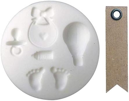 Мини-Силиконова форма за Полимерна паста - Раждането на + 20 Крафт-печат с Вымпелом