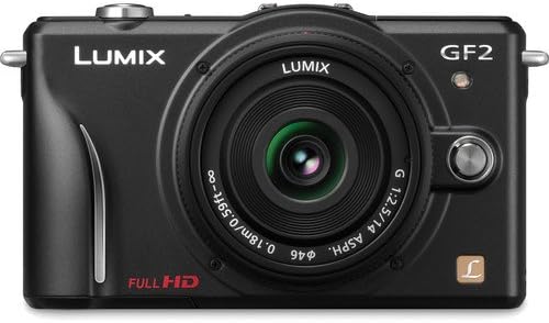 Цифров фотоапарат Panasonic Lumix DMC-GF2 Micro Four Thirds обектива с 14 мм (черен)