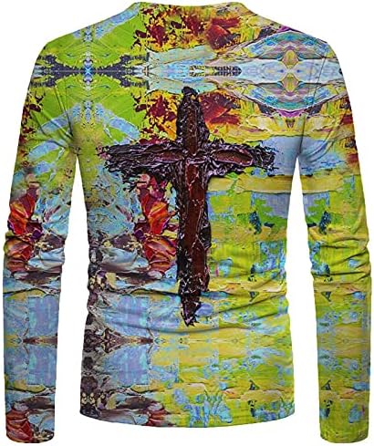 Мъжки Тениски WOCACHI Soldier с дълъг ръкав, Пролетни тениски с 3D Принтом Улицата Вярата на Исус и Кръста,