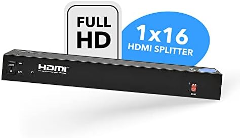 Сплитер HDMI OREI 1x16, (1 вход на 16 изхода) 16 порта с професионален захранван от HDMI за поддръжка на Full